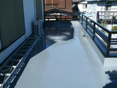 屋上防水塗装後